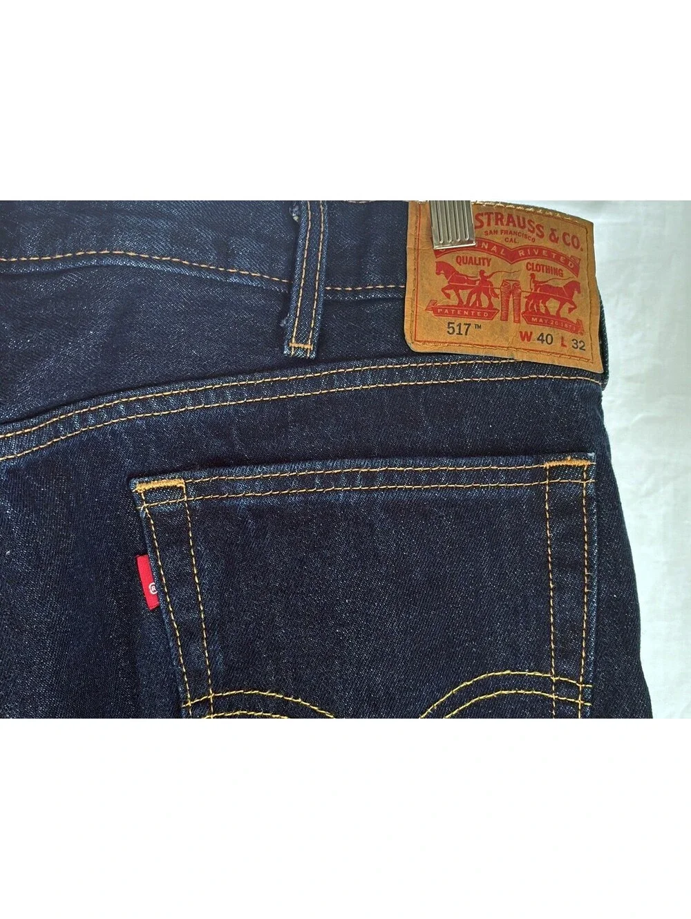 Modern Levis 517 Bootcut Jeans Dark Wash Western Cowboy Fit